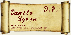 Danilo Ugren vizit kartica